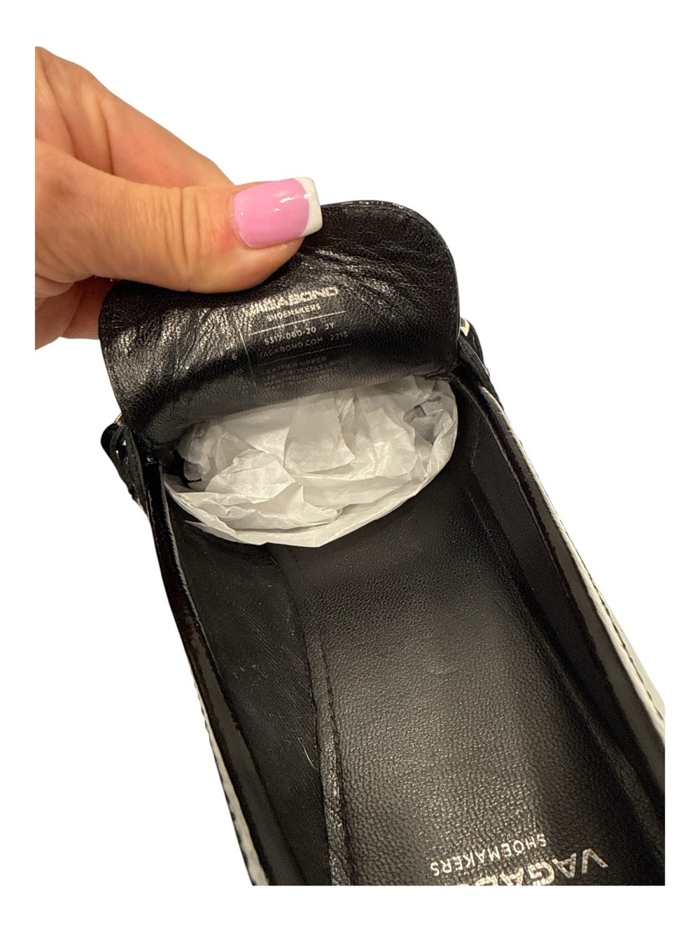 VAGABOND Patent Leather Chain-Accent Block Heel Blanca Loafers size 39 US 9 - Picture 10 of 12